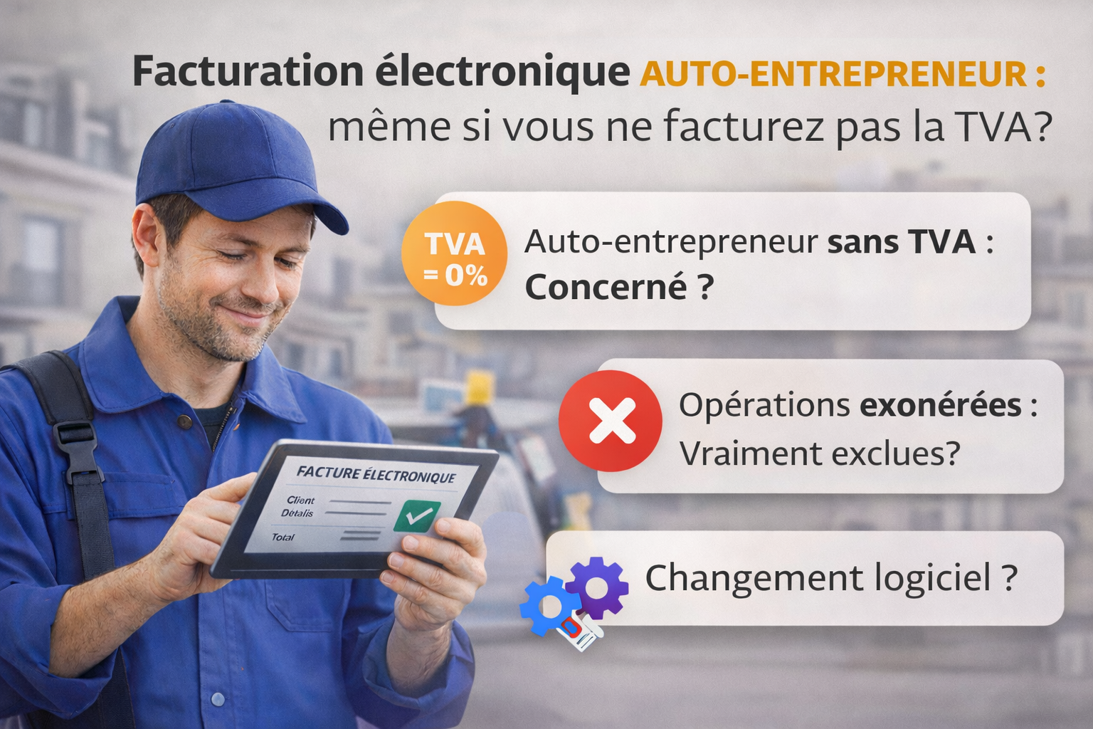 Facturation électronique auto-entrepreneur même sans TVA
