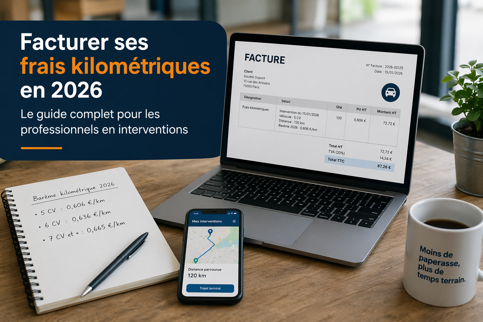 Facturer les frais de déplacement lors d’une intervention chez un client