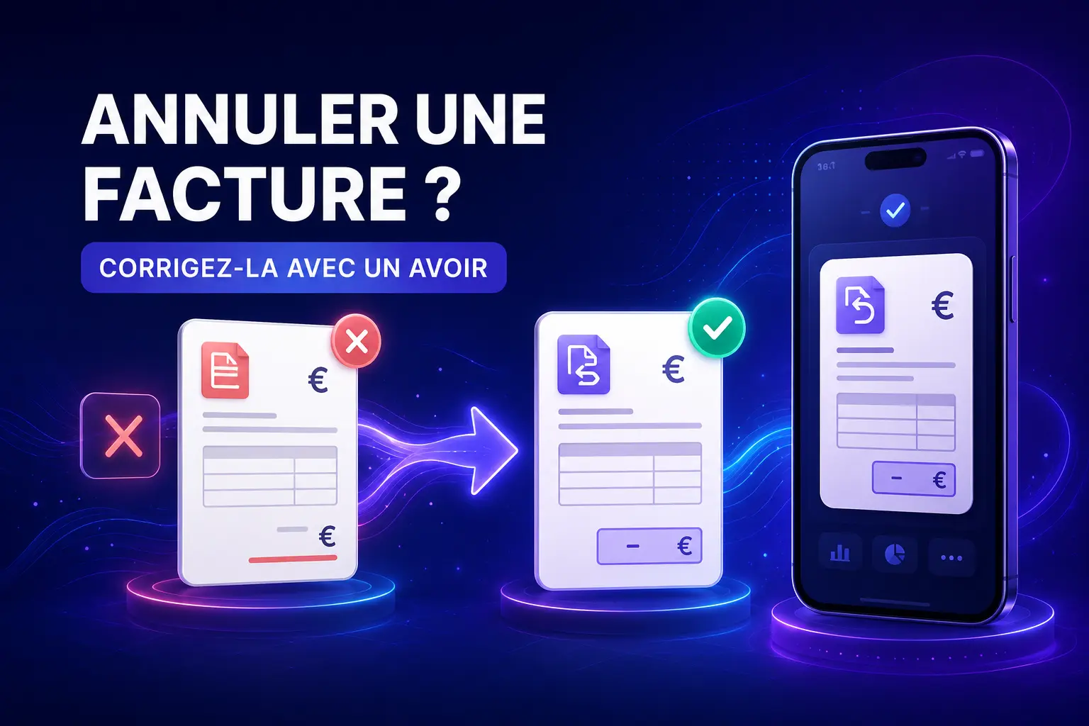 Annuler une facture erronée avec un avoir dans MyTour